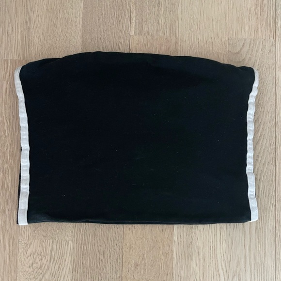 Black tube top from Brandy Melville with White lines on the side - Picture 2 of 5